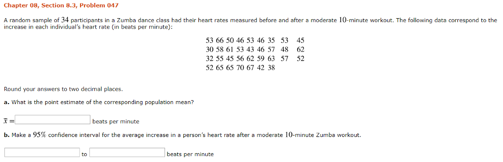 Solved Chapter 08, Section 8.3, Problem 047 A random sample | Chegg.com