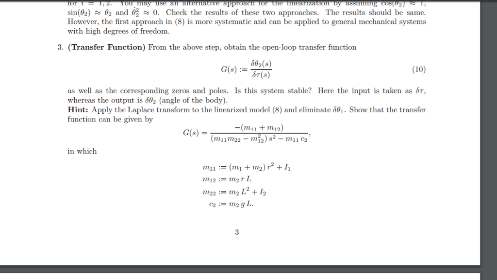 Solved Mathematical Modeling Consider the simplified model | Chegg.com