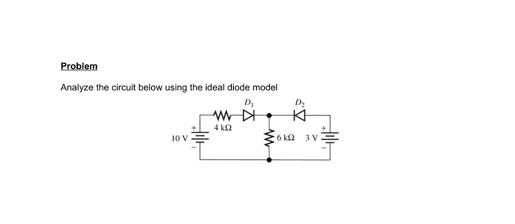 Solved Problem Analyze The Circuit Below Using The Ideal | Chegg.com