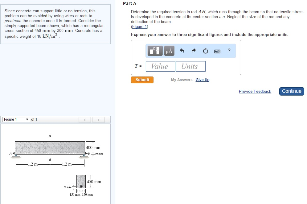 Solved Since concrete can support little or no tension, this | Chegg.com