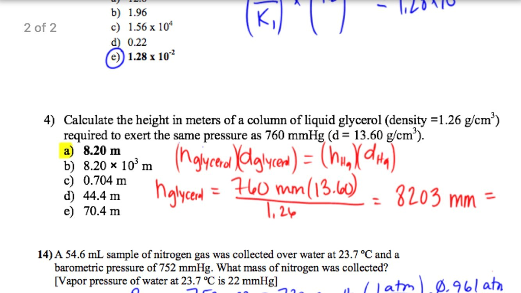 Solved B) 1.96 C) 1.56 X 104 D) 0.22 E)) 1.28 X 102 2 Of 2 | Chegg.com