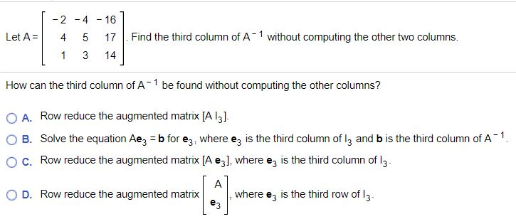 Solved 2 416 5 1 3 14 Let A 4 17 . Find the third Chegg