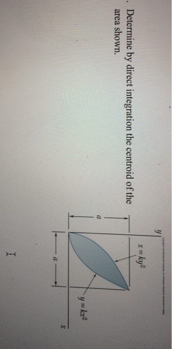 Solved Determine by direct integration the centroid of the | Chegg.com