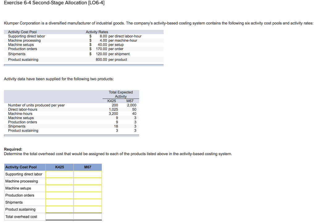Solved Klumper Corporation is a diversified manufacturer of