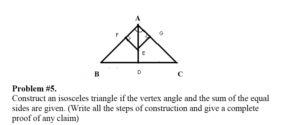 vertex angle of an isosceles triangle formula perimeter