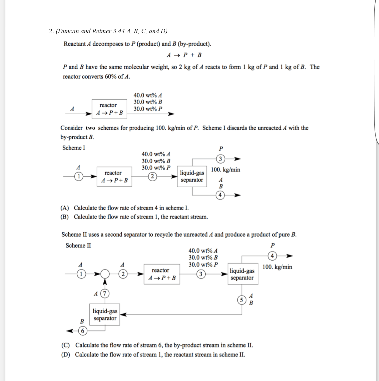 Solved Reactant A decomposes to P (product) and B | Chegg.com