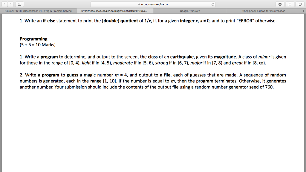 solved-write-an-if-else-statement-to-print-the-double-chegg