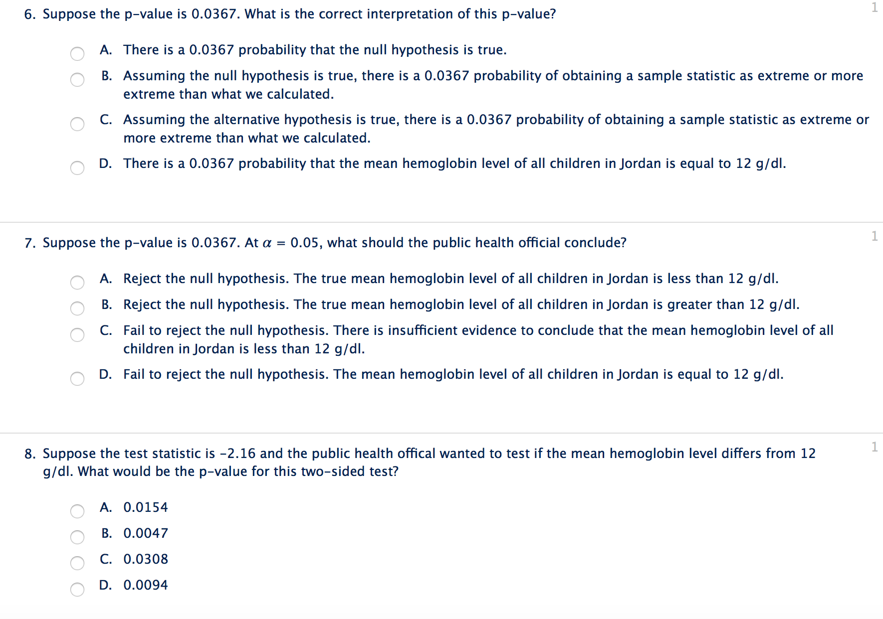 Solved 1. The Following Scenario Applies To Questions 1-8: | Chegg.com