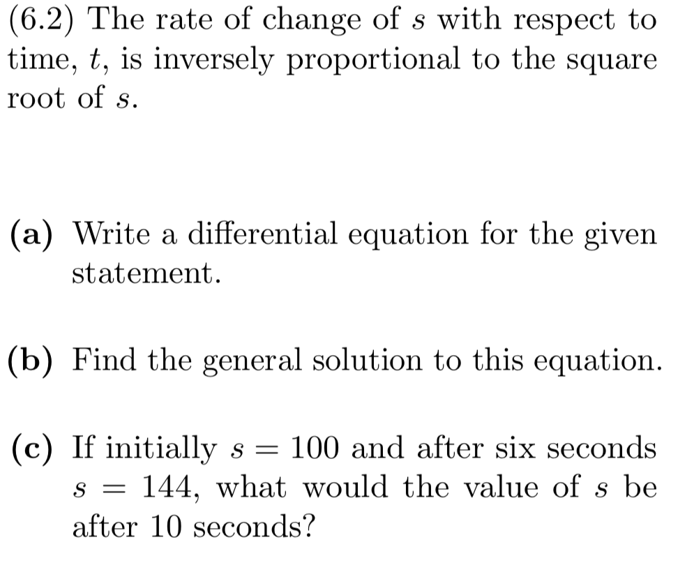 solved-6-2-the-rate-of-change-of-s-with-respect-to-time-chegg