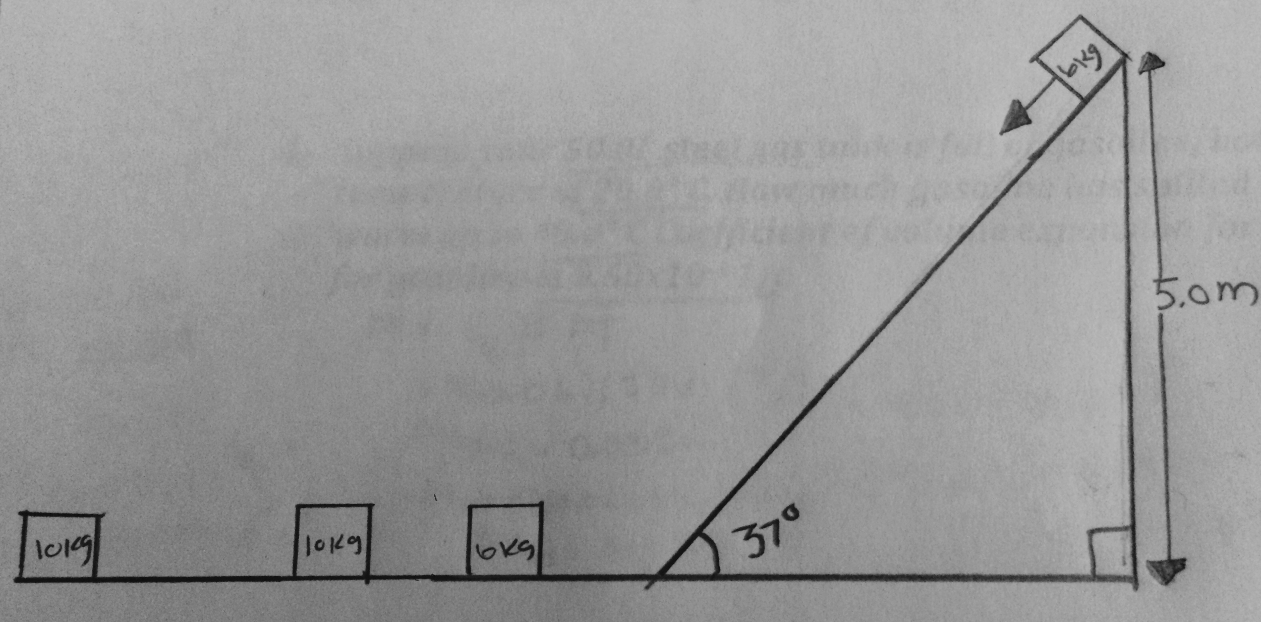 Solved A 6.00 Kg mass initially at rest slides down a ramp | Chegg.com