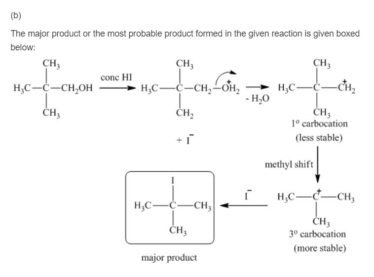 Solved The Major Product Or The Most Probable Product Formed 8604