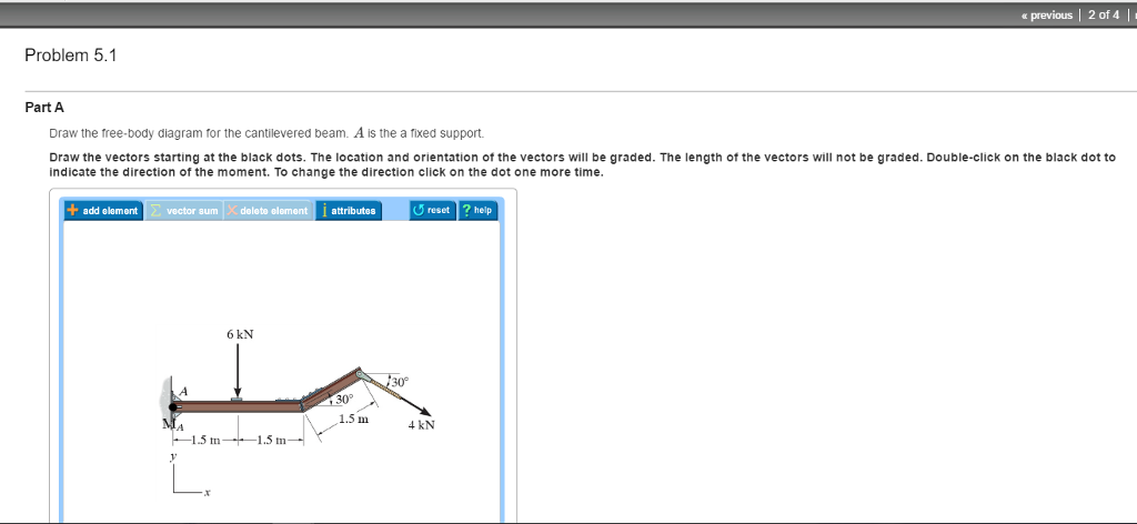 Solved Draw The Free-body Diagram For The Cantilevered Beam. | Chegg.com