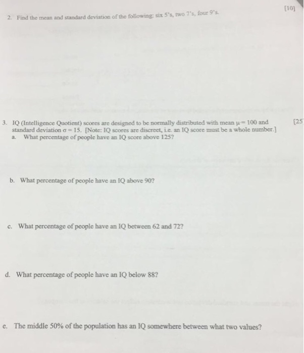 Solved Find the mean and standard deviation of the | Chegg.com