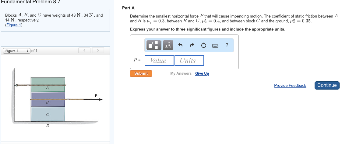 Solved Blocks A B And C Have Weights Of 48 N 34 N And 14 Chegg