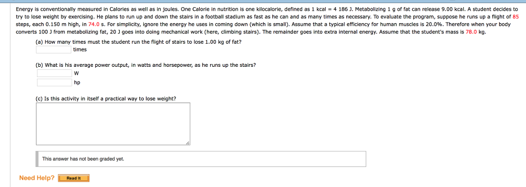 Solved Energy Is Conventionally Measured In Calories As Well Chegg