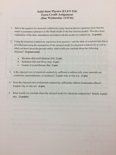 Solved Derive The Equation For Electrical Conductivity Using | Chegg.com