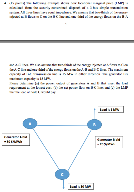 Lmp Based Calculation Example The following example shows how locational marginal | Chegg.com