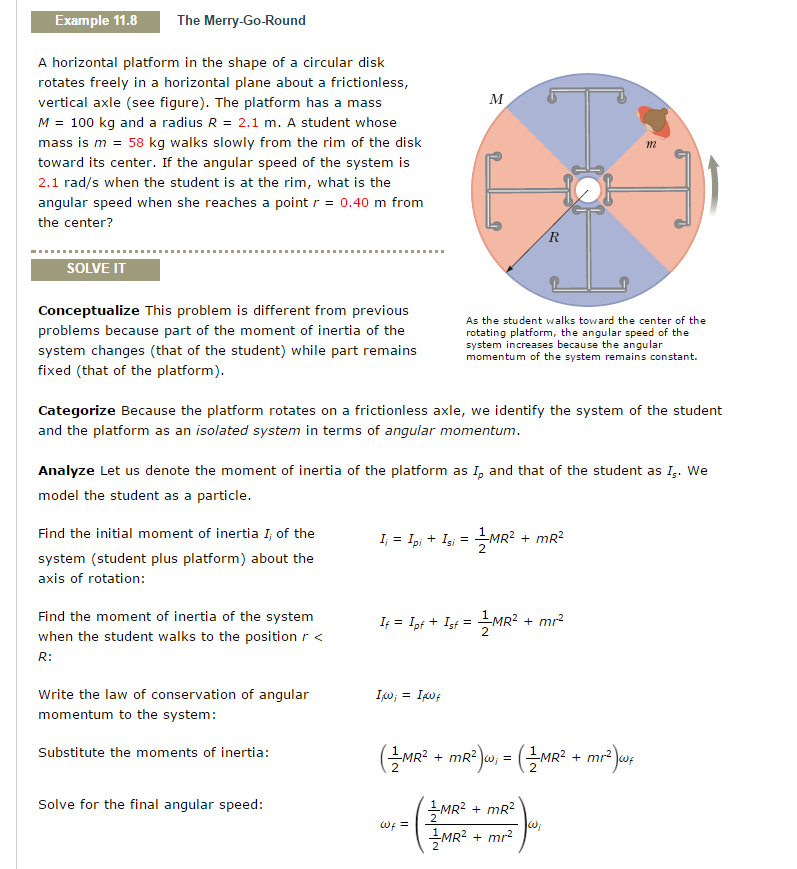 Solved Example 118 The Merry Go Round A Horizontal Platf