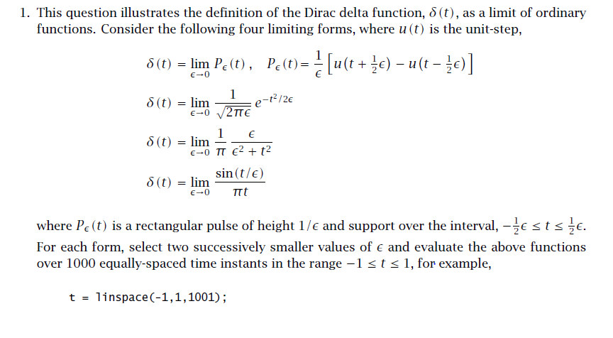 plot-the-following-dirac-delta-functions-on-matlab-chegg