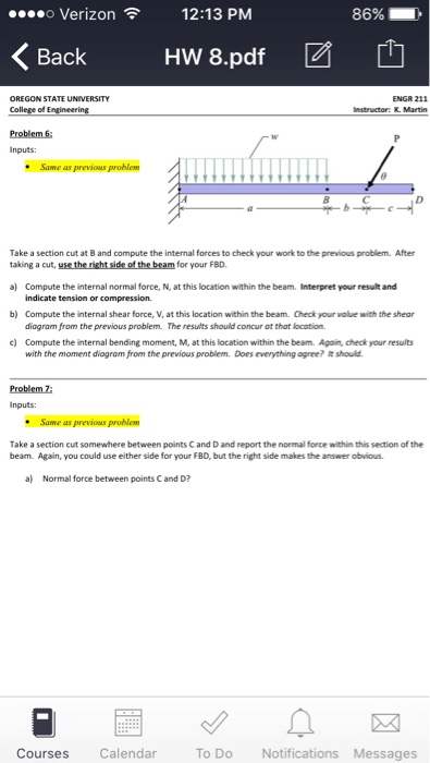 Solved Inputs:? A = 12 Ft ? B = C = 3 Ft ? P = 800 Lb ? W = | Chegg.com