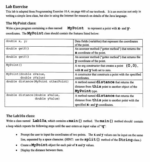Solved Lab Exercise This labis adapted from Programming | Chegg.com