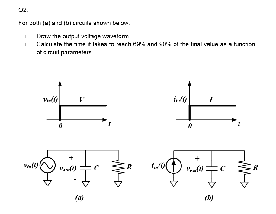 Solved For Both (a) And (b) Circuits Shown Below: Draw The | Chegg.com