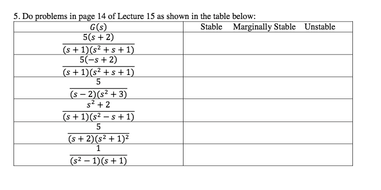 Solved Do problems in page 14 of Lecture 15 as shown in the | Chegg.com