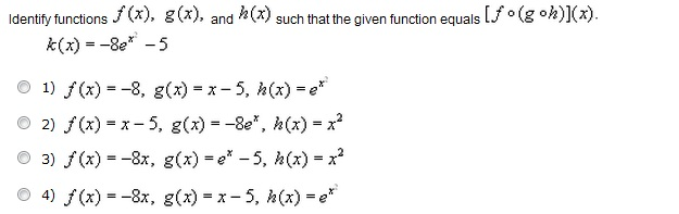 Solved Identify Functions F x G x And H x Such That The Chegg