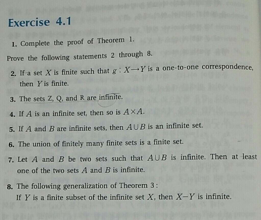 Solved The union of finitely many finite sets is a finite