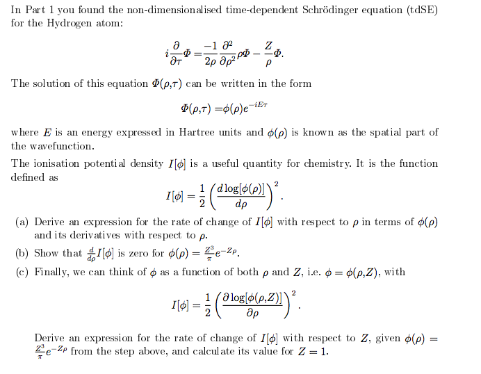 Solved In Part 1 you found the non-dimensionalised | Chegg.com