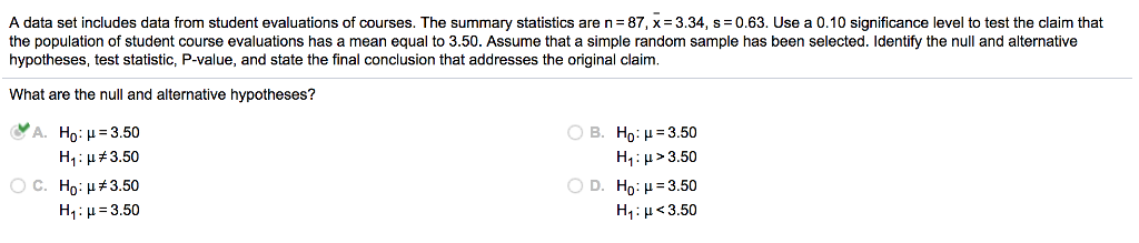 Solved A data set includes data from student evaluations of Chegg com Solved A data set includes data from student evaluations of Chegg com