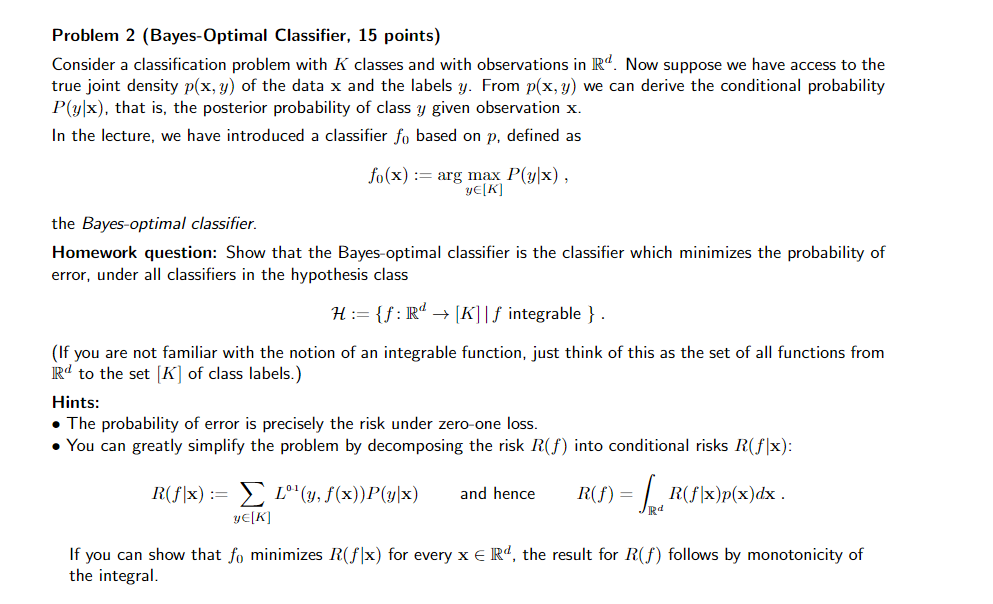 Bayes optimal classifier 2024 in machine learning