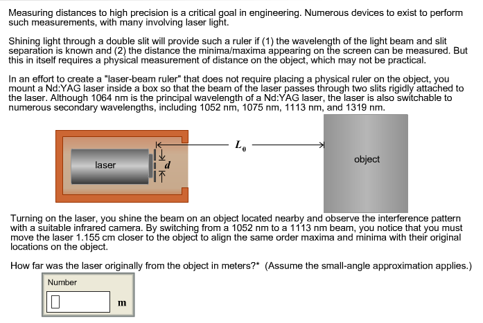 How Far Was The Laser Originally From The Object Chegg