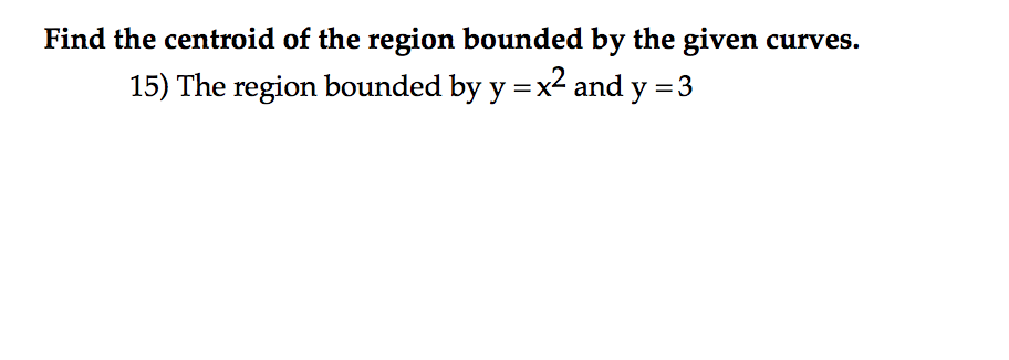centroid of a region bounded by curves