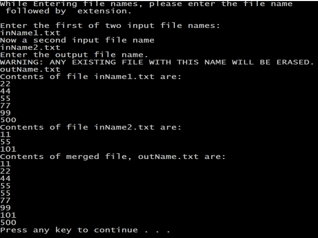 Solved CODE in C++ Write a program that merges the numbers | Chegg.com