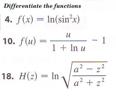 Solved Differentiate The Functions F(x) = In (sin2x) F (u) | Chegg.com