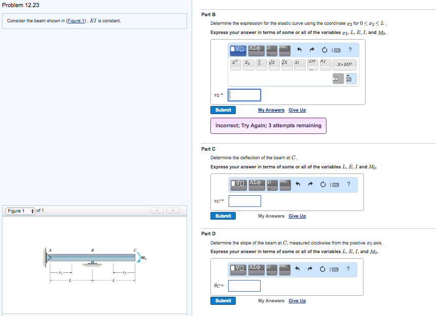 Solved Consider beam shown in (Figure 1). EI is constant. | Chegg.com