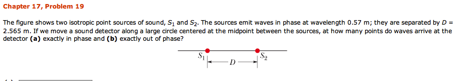 Solved The figure shows two isotropic point sources of | Chegg.com