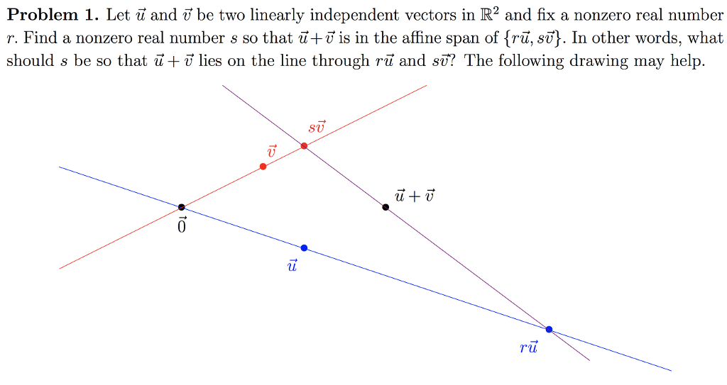 Solved Let u vector and v vector be two linearly independent | Chegg.com