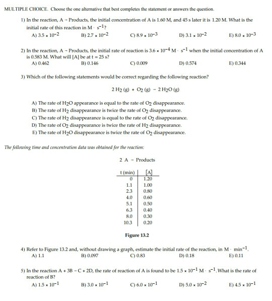 Solved MULTIPLE CHOICE Choose the one alternative that best | Chegg.com