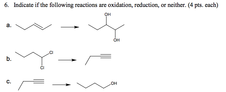 Solved Indicate if the following reactions are oxidation, | Chegg.com