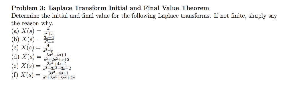 Solved Problem 3 Laplace Transform Initial And Final Value 1715