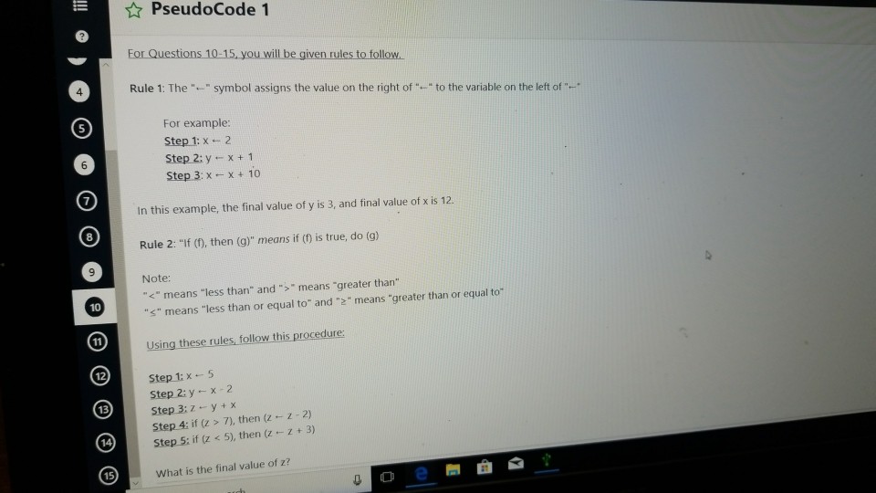 Solved ☆ Pseudocode 6 Using Rules 1,2, And 3 From The | Chegg.com