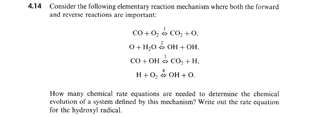 Solved 4.14 Consider the following elementary reaction | Chegg.com