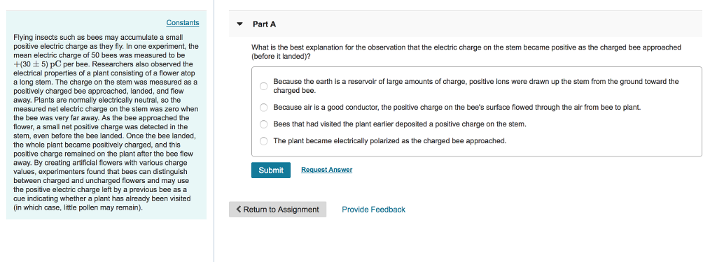 Solved Part A What is the best explanation for the | Chegg.com