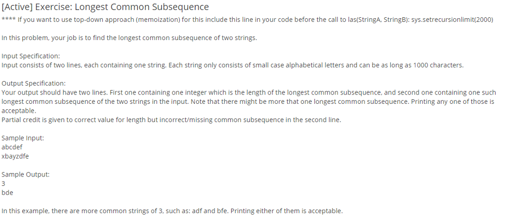 longest-common-subsequence-problem-please-use-python-chegg