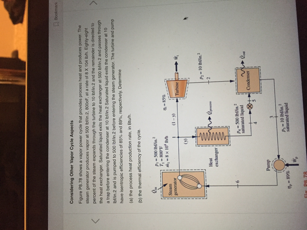 Solved Figure P8.78 Shows A Vapor Power Cycle That Provides | Chegg.com