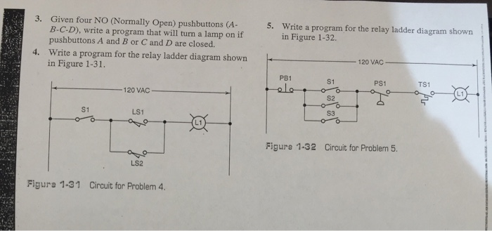 Solved Write a program for the relay ladder diagram shown in | Chegg.com