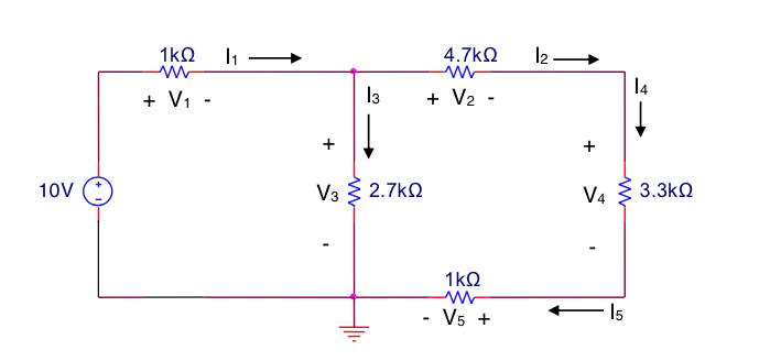 Solved Find V1 V2 V3 V4 V5 and I1 I2 I3 I4 I5 | Chegg.com