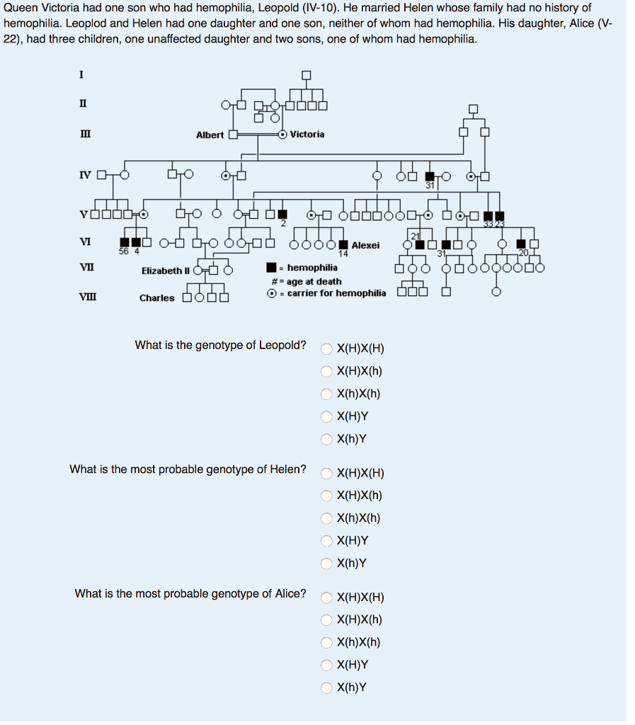 solved-queen-victoria-had-one-son-who-had-hemophilia-chegg